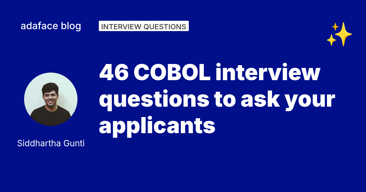46 COBOL interview questions - Adaface