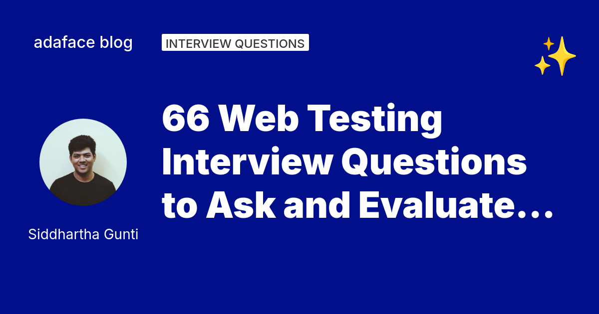66 Web Testing Interview Questions - Adaface