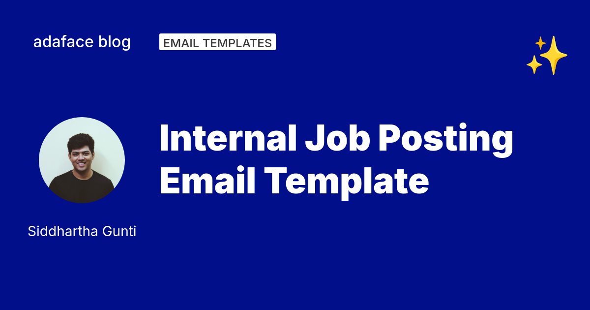 Internal Job Posting Email Templates for Recruiters | Adaface