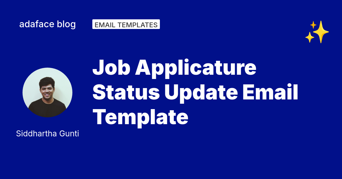 Job Application Status Update Email Templates for Recruiters