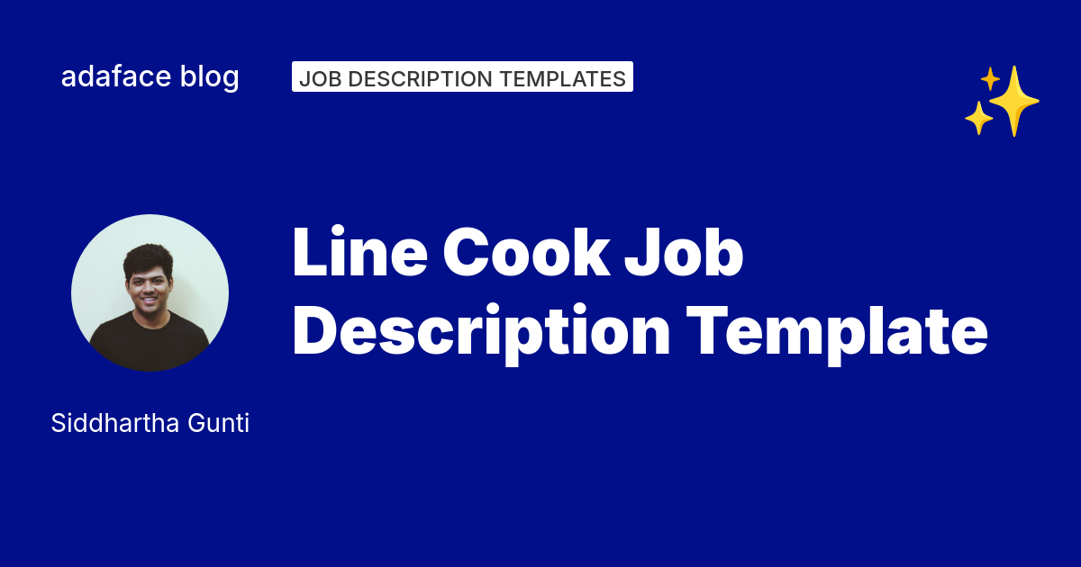 Line Cook Job Description Template | Adaface