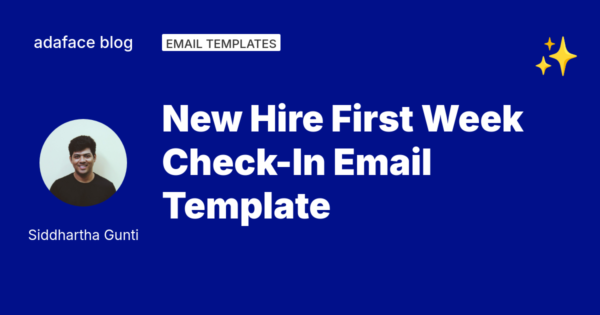 New Hire First Week Check-In Email Template: Best Practices for Recruiters