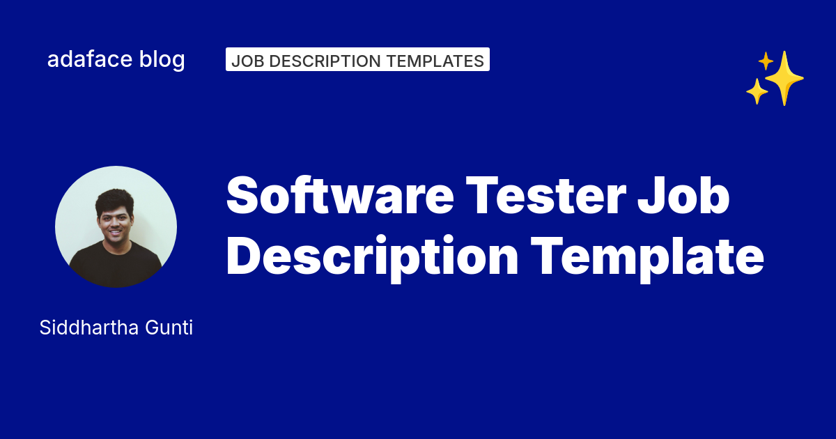 Software Tester Job Description Template | Adaface