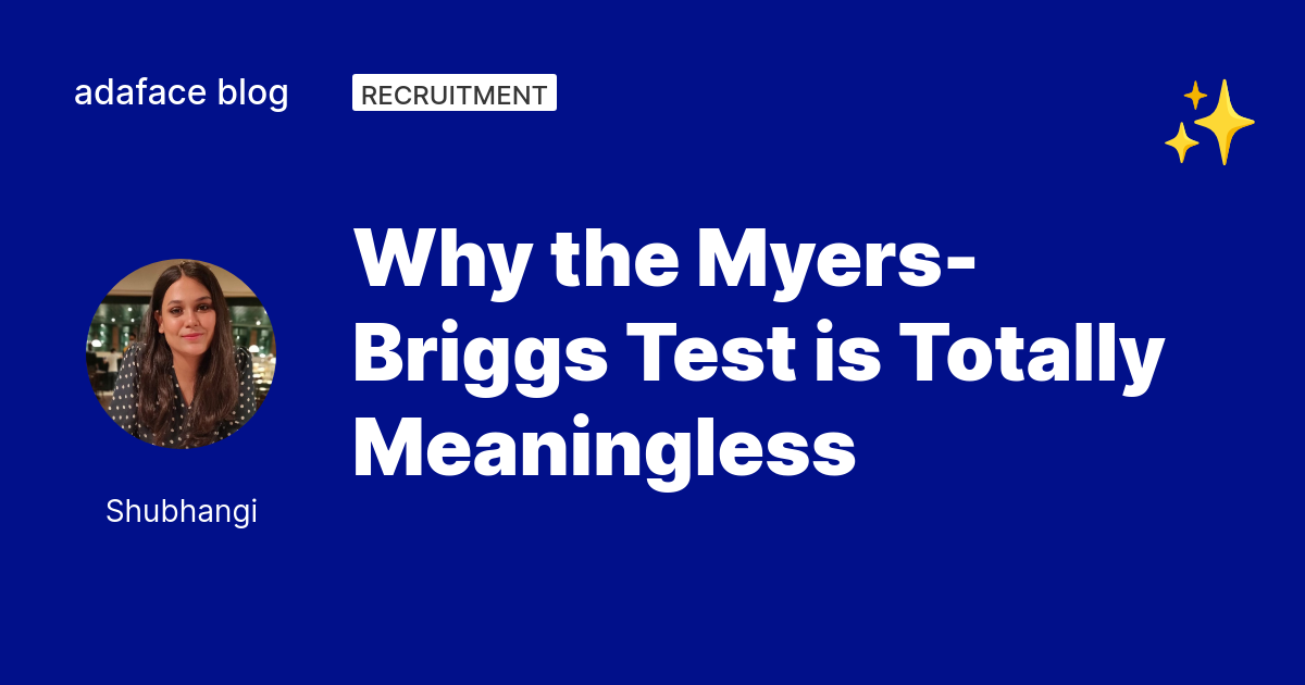Why Your Myers-Briggs Personality Type Is Meaningless